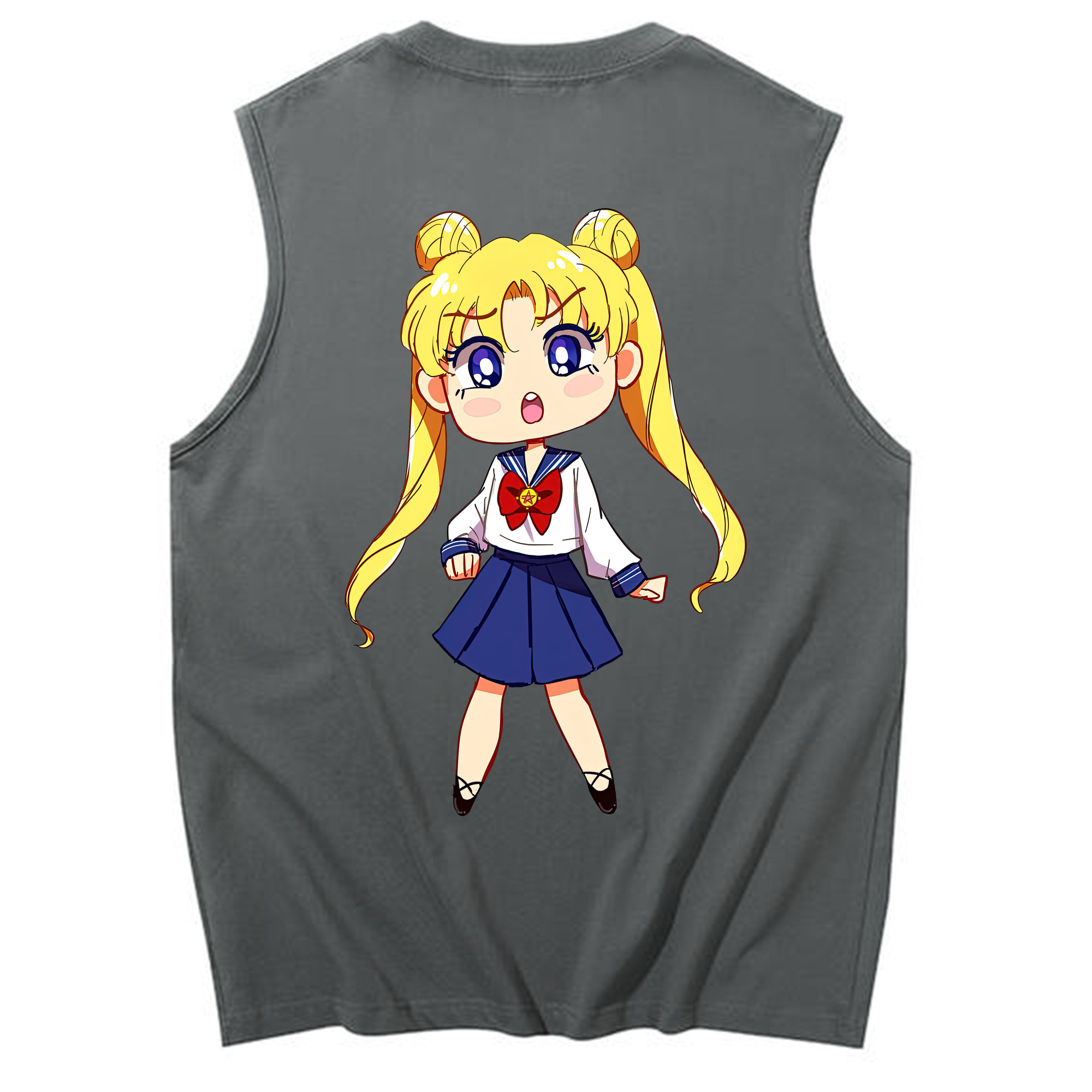 （画像用） 美少女戦士セーラームーン 愛野 美奈子 あいの みなこ Sailor Moon Aino Minako コットン100％タンクトップ（背面プリント）
